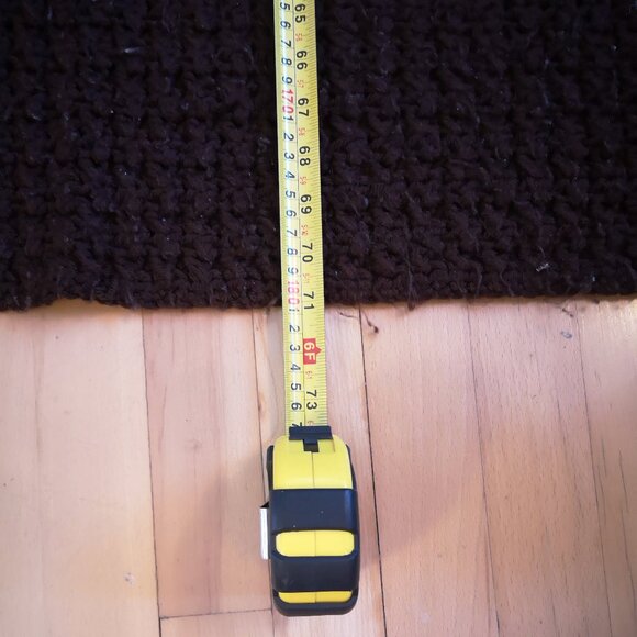 Homemade Crochet 47"x 71" Sage Ivory Brown Multi Brown & Grey Afghan / Throw - Picture 3 of 4